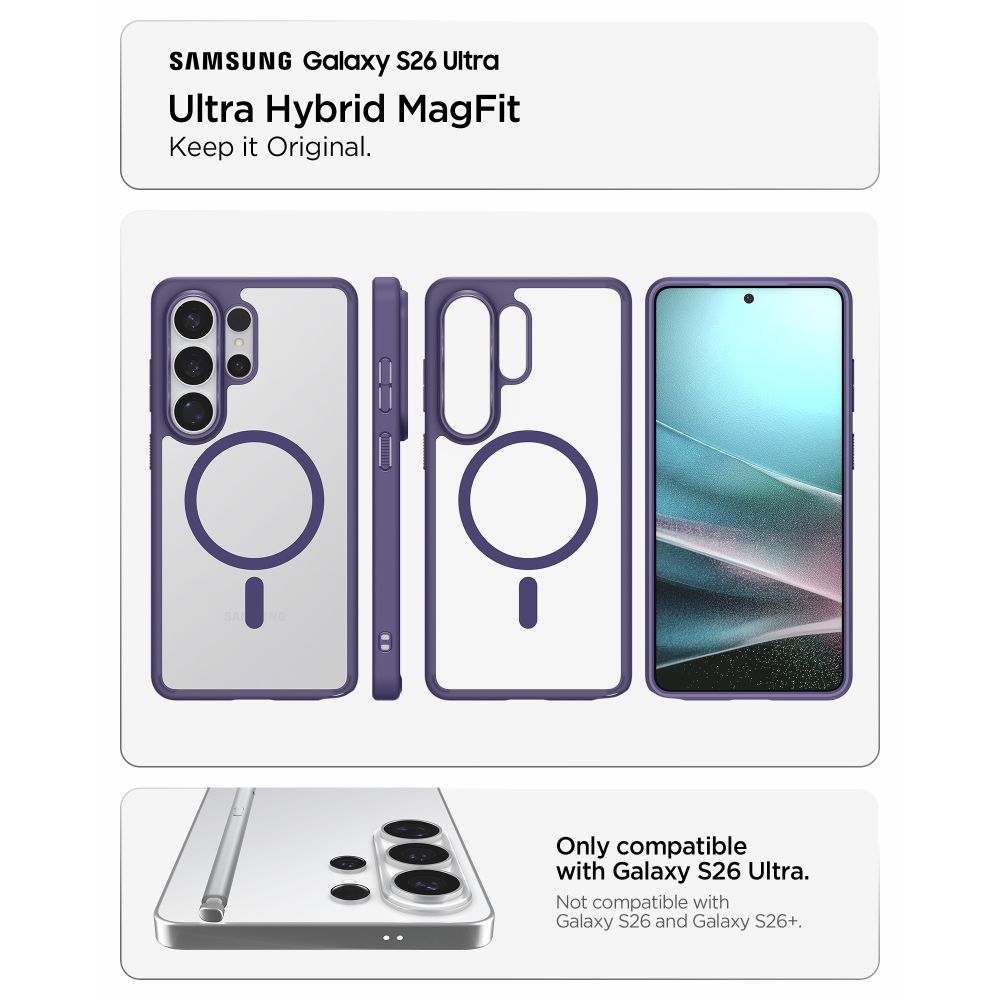 iTok webáruház - Spigen Spigen Ultra Hybrid Mag MagSafe tok Samsung Galaxy S26 Ultra készülékhez (áttetsző tengerészkék) 7 Spigen Ultra Hybrid Mag MagSafe Case for Samsung Galaxy S26 Ultra (áttetsző tengerészkék)