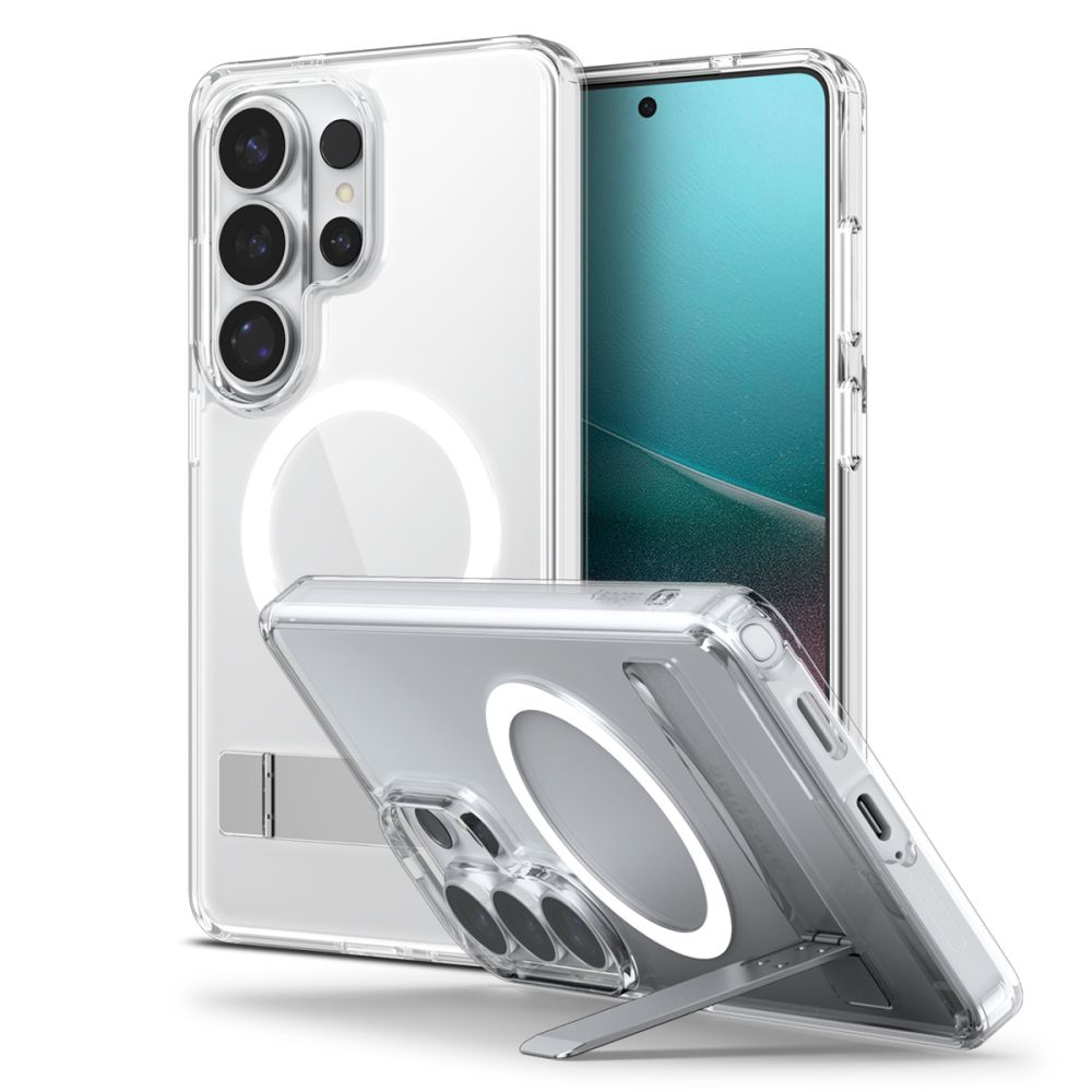 iTok webáruház - Spigen Spigen Ultra Hybrid S Mag MagSafe tok Samsung Galaxy S26 Ultra készülékhez (átlátszó és fehér) 2 Spigen Ultra Hybrid S Mag MagSafe Case for Samsung Galaxy S26 Ultra (átlátszó és fehér)