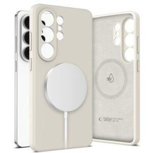 Tech-Protect Silicone MagSafe tok Samsung Galaxy S26 Ultra készülékhez (bézs)