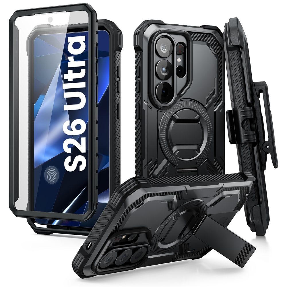 iTok webáruház - Supcase Supcase iBlason ArmorBox Clip Mag MagSafe tok Samsung Galaxy S26 Ultra készülékhez (fekete) 1 Supcase iBlason ArmorBox Clip Mag MagSafe Case for Samsung Galaxy S26 Ultra (fekete)