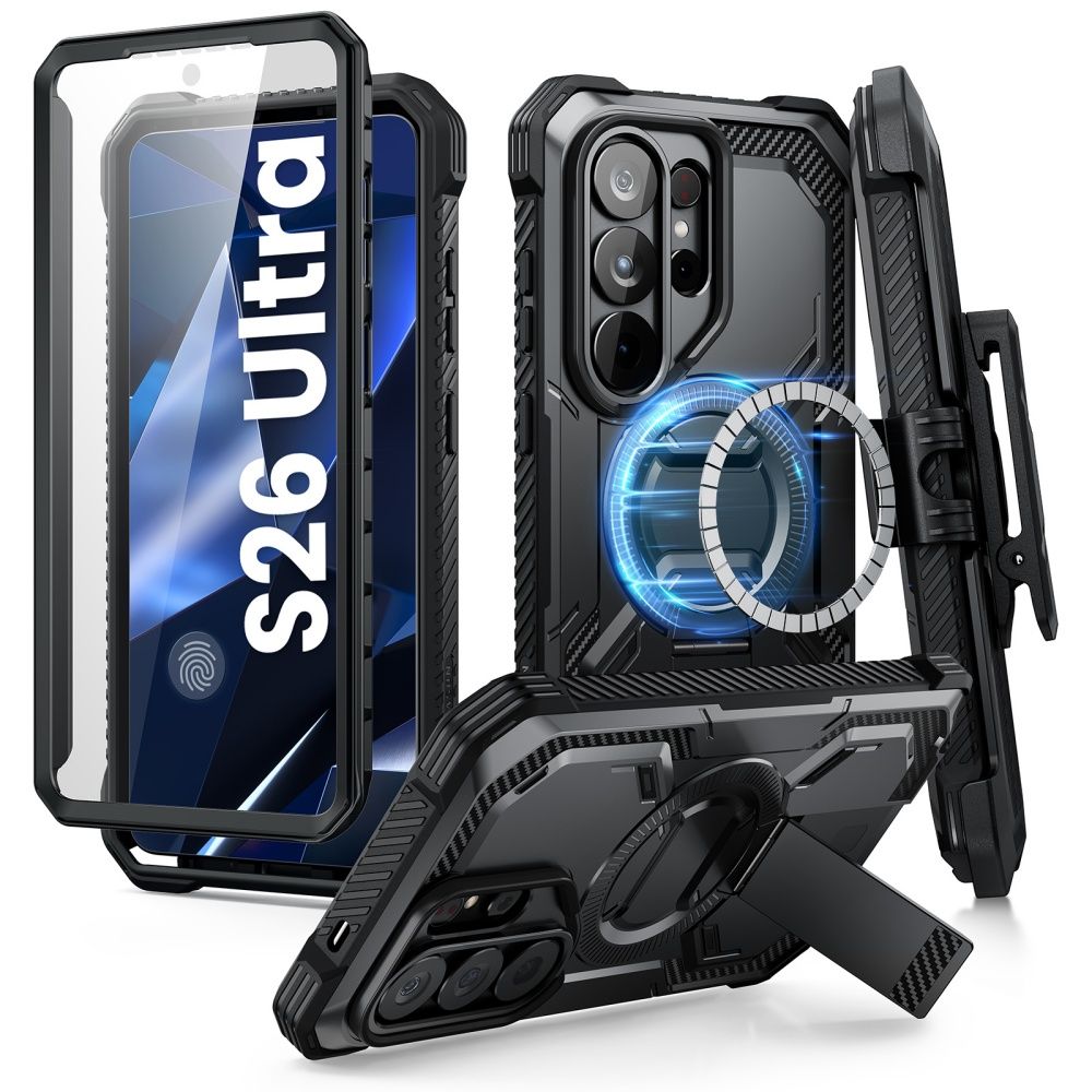 iTok webáruház - Supcase Supcase iBlason ArmorBox Clip Mag MagSafe tok Samsung Galaxy S26 Ultra készülékhez (fekete) 2 Supcase iBlason ArmorBox Clip Mag MagSafe Case for Samsung Galaxy S26 Ultra (fekete)