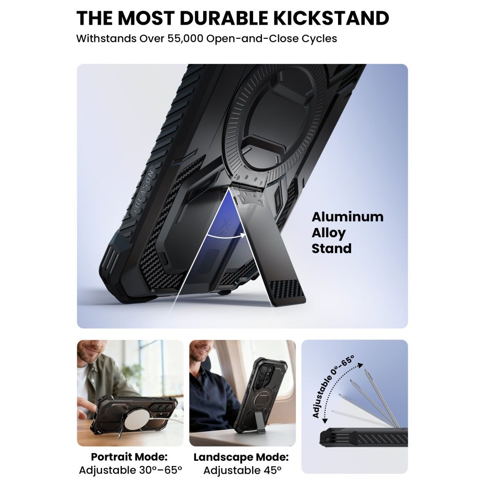 iTok webáruház - Supcase Supcase iBlason ArmorBox Clip Mag MagSafe tok Samsung Galaxy S26 Ultra készülékhez (fekete) 4 Supcase iBlason ArmorBox Clip Mag MagSafe Case for Samsung Galaxy S26 Ultra (fekete)