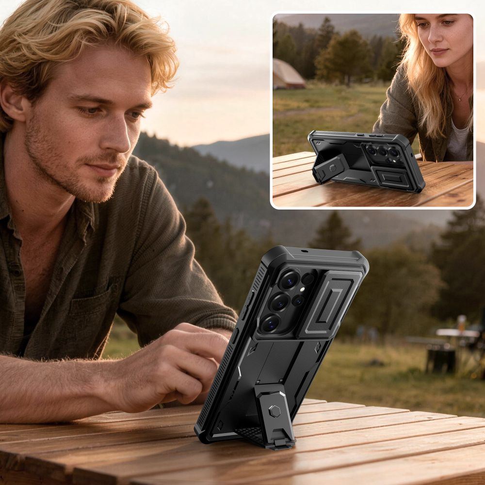 iTok webáruház - Tech-Protect Tech-Protect Kevlar Cam+ tok Samsung Galaxy S26 Ultra készülékhez (fekete) 4 Tech-Protect Kevlar Cam+ Case for Samsung Galaxy S26 Ultra (fekete)