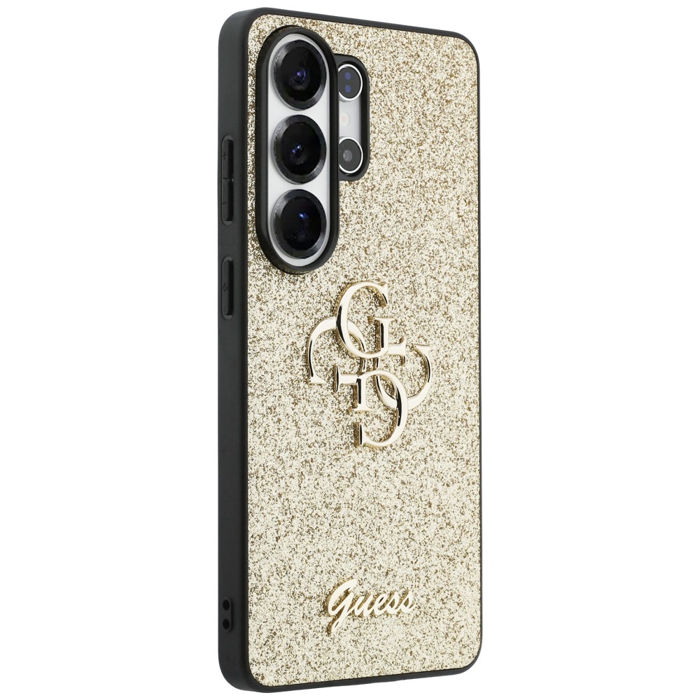iTok webáruház - Guess Guess Fixed Glitter Big 4G tok Samsung Galaxy S26 Ultra (arany) 4 Guess Fixed Glitter Big 4G Metal Logo case for Samsung Galaxy S26 Ultra (arany)
