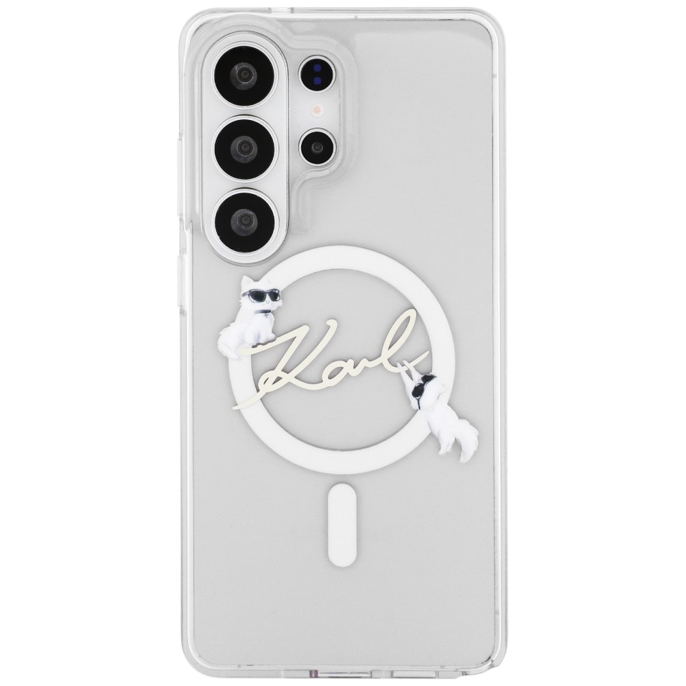 iTok webáruház - Karl Lagerfeld Karl Lagerfeld IML KC Script MagSafe tok Samsung Galaxy S26 Ultra készülékhez (átlátszó) 3 Karl Lagerfeld IML KC Script MagSafe Case for Samsung Galaxy S26 Ultra (átlátszó)