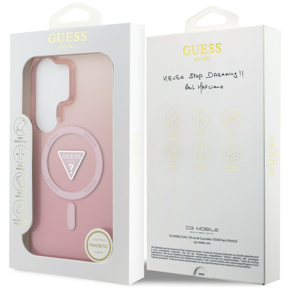 iTok webáruház - Guess Guess IML Gradient Triangle MagSafe tok Samsung Galaxy S26 Ultra készülékhez (rózsaszín) 8 Guess IML Gradient Triangle MagSafe Case for Samsung Galaxy S26 Ultra (rózsaszín)
