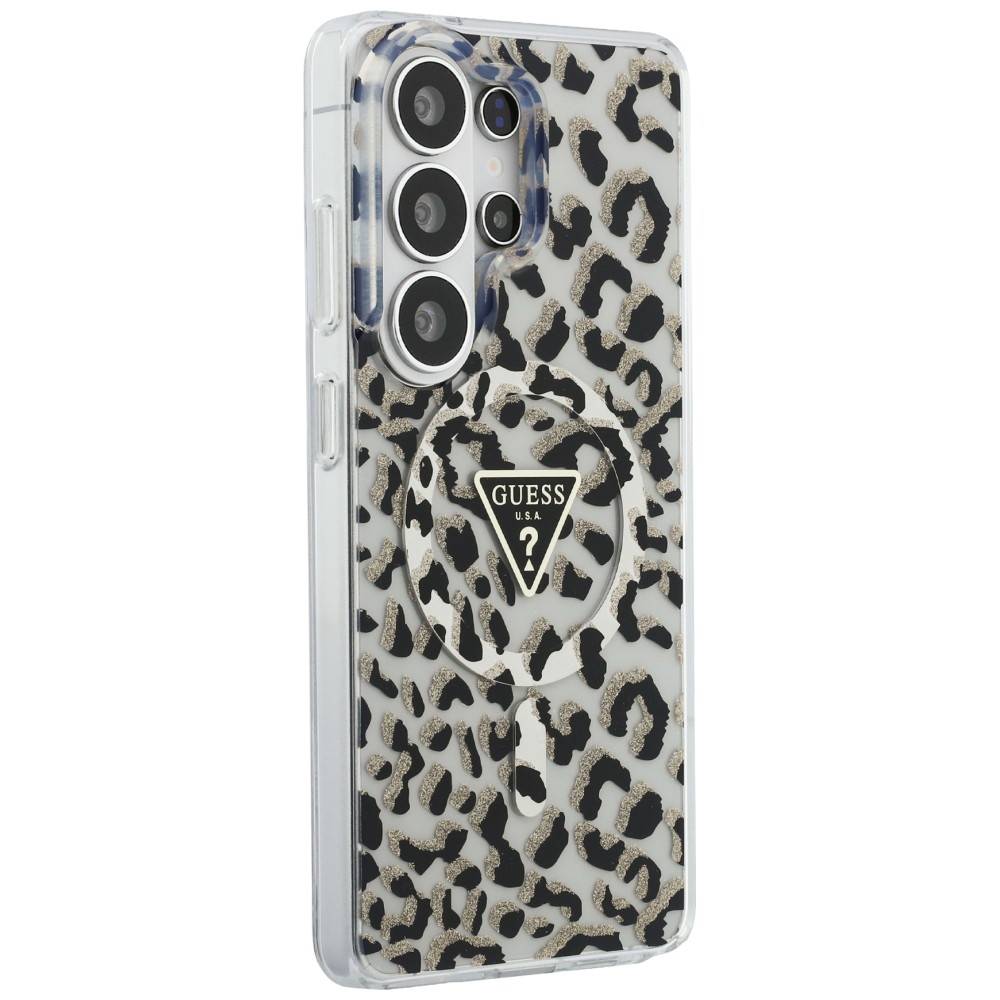 iTok webáruház - Guess Guess IML Leopard Triangle MagSafe tok Samsung Galaxy S26 Ultra (fekete) 4 Guess IML Leopard Print Triangle MagSafe Case for Samsung Galaxy S26 Ultra (fekete)