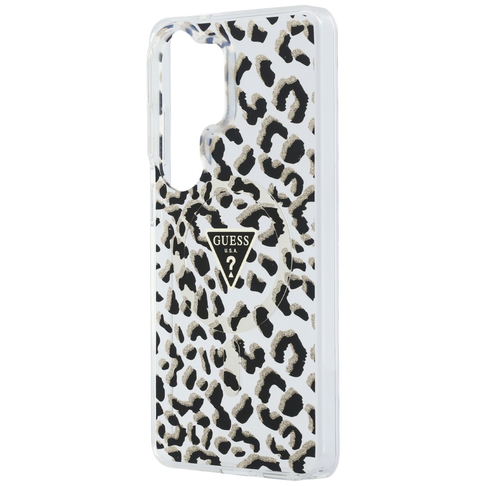 iTok webáruház - Guess Guess IML Leopard Triangle MagSafe tok Samsung Galaxy S26 Ultra (fekete) 6 Guess IML Leopard Print Triangle MagSafe Case for Samsung Galaxy S26 Ultra (fekete)