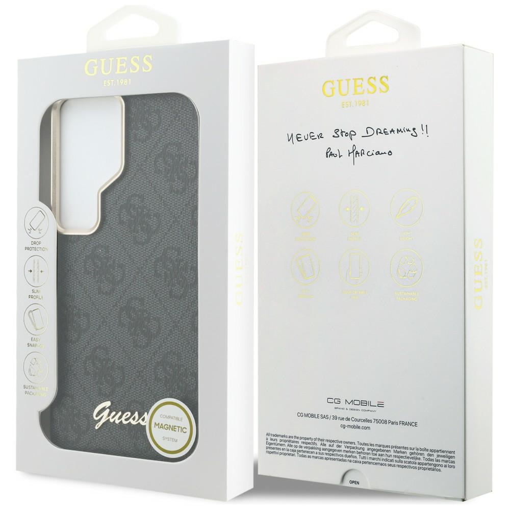 iTok webáruház - Guess Guess 4G Script MagSafe tok Samsung Galaxy S26 Ultra (fekete) 8 Guess 4G Script MagSafe case for Samsung Galaxy S26 Ultra (fekete)