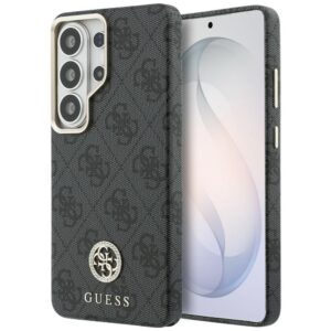 Guess 4G Rhinestone Round Logo MagSafe Case for Samsung Galaxy S26 Ultra (fekete)