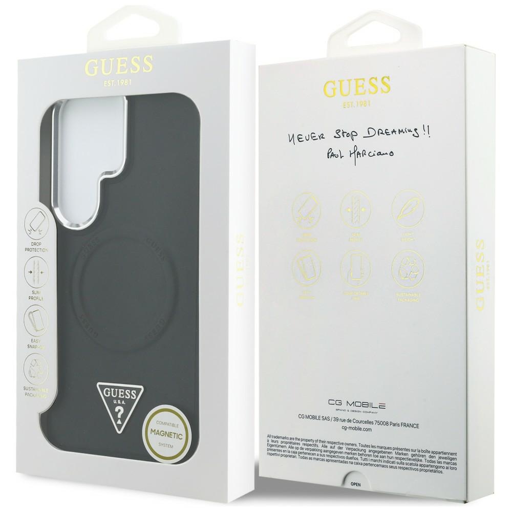 iTok webáruház - Guess Guess Embossed Ring Triangle Logo MagSafe tok Samsung Galaxy S26 Ultra (fekete) 8 Guess Embossed Ring Triangle Logo MagSafe Case for Samsung Galaxy S26 Ultra (fekete)