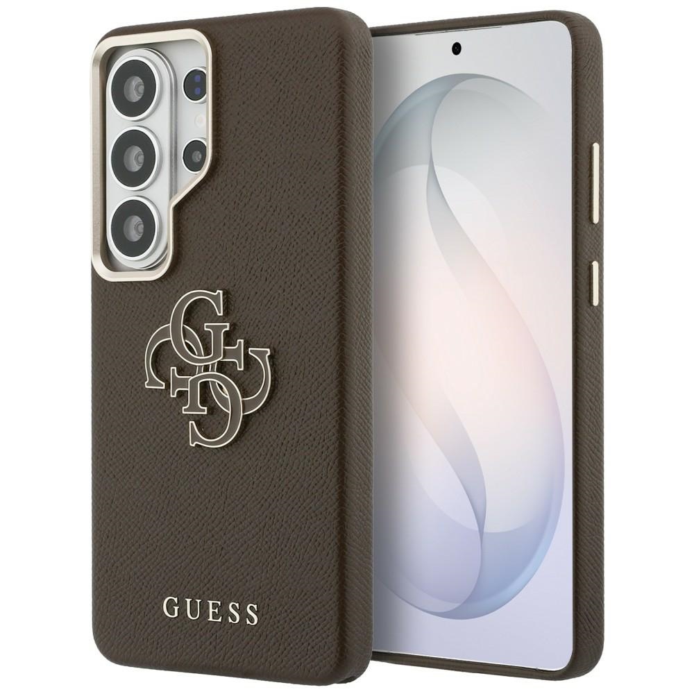iTok webáruház - Guess Guess Grained Big 4G Metal Logo tok Samsung Galaxy S26 Ultra készülékhez (barna) 1 Guess Grained Big 4G Metal Logo Case for Samsung Galaxy S26 Ultra (barna)