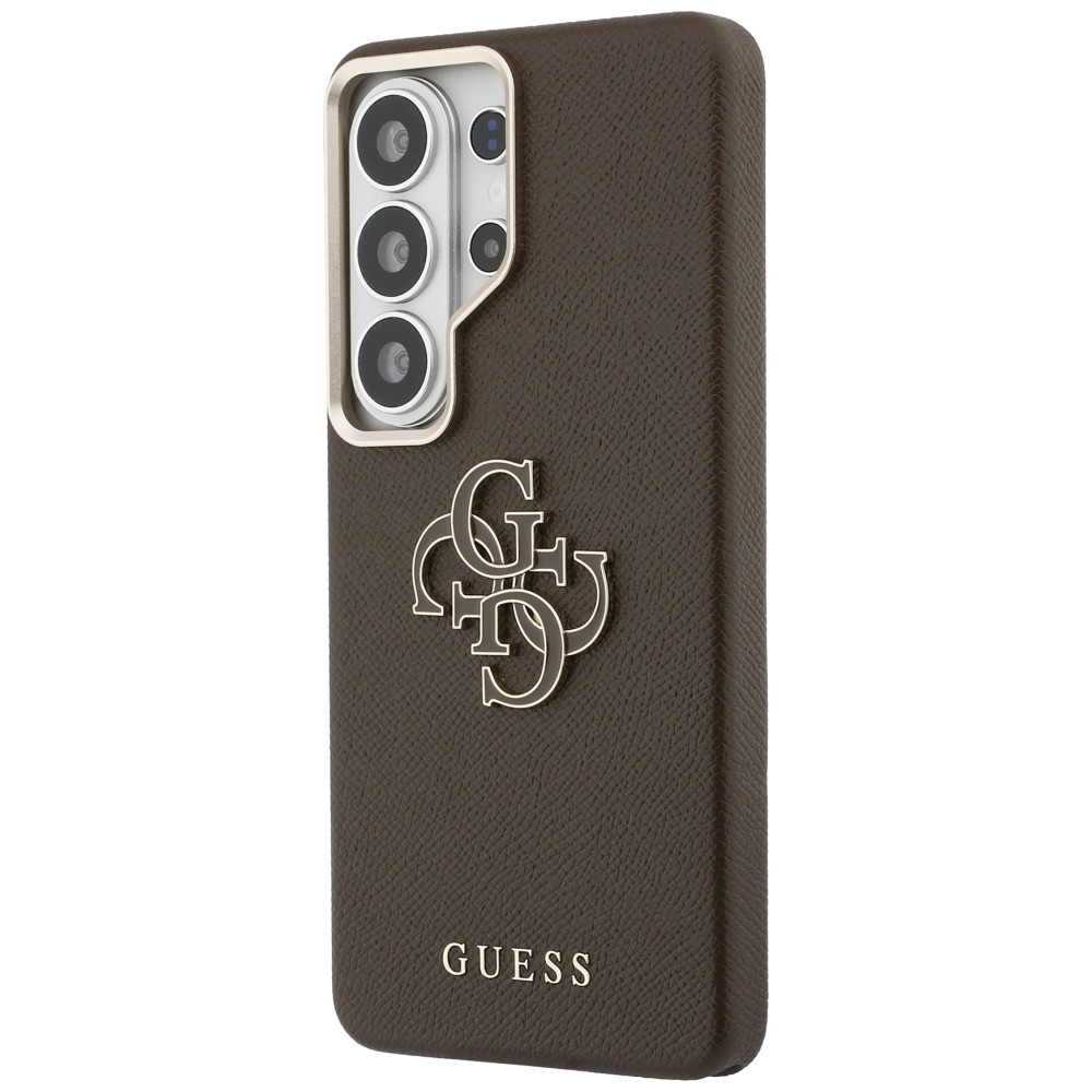 iTok webáruház - Guess Guess Grained Big 4G Metal Logo tok Samsung Galaxy S26 Ultra készülékhez (barna) 2 Guess Grained Big 4G Metal Logo Case for Samsung Galaxy S26 Ultra (barna)