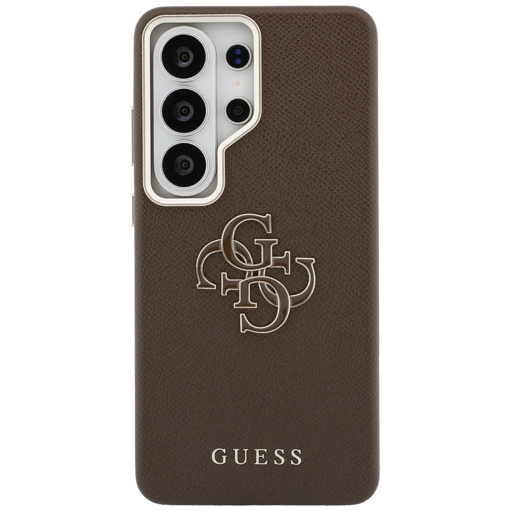 iTok webáruház - Guess Guess Grained Big 4G Metal Logo tok Samsung Galaxy S26 Ultra készülékhez (barna) 3 Guess Grained Big 4G Metal Logo Case for Samsung Galaxy S26 Ultra (barna)