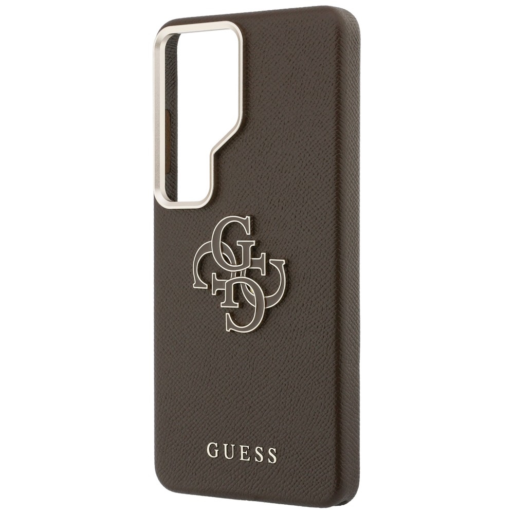 iTok webáruház - Guess Guess Grained Big 4G Metal Logo tok Samsung Galaxy S26 Ultra készülékhez (barna) 6 Guess Grained Big 4G Metal Logo Case for Samsung Galaxy S26 Ultra (barna)