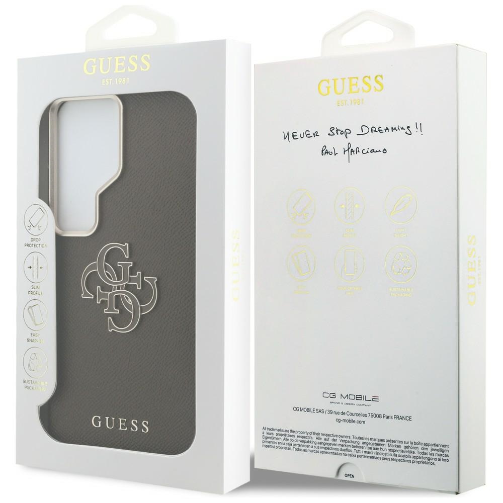 iTok webáruház - Guess Guess Grained Big 4G Metal Logo tok Samsung Galaxy S26 Ultra készülékhez (barna) 7 Guess Grained Big 4G Metal Logo Case for Samsung Galaxy S26 Ultra (barna)