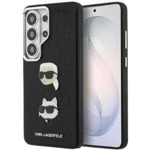 Karl Lagerfeld Saffiano Double Heads Metal tok Samsung Galaxy S26 Ultra (fekete)