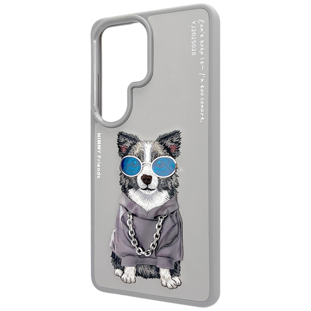 iTok webáruház - Hurtel Nimmy Glasses Cool Dog tok Samsung Galaxy S26 Ultra (szürke) 2 Nimmy Glasses Cool Dog Case for Samsung Galaxy S26 Ultra (szürke)