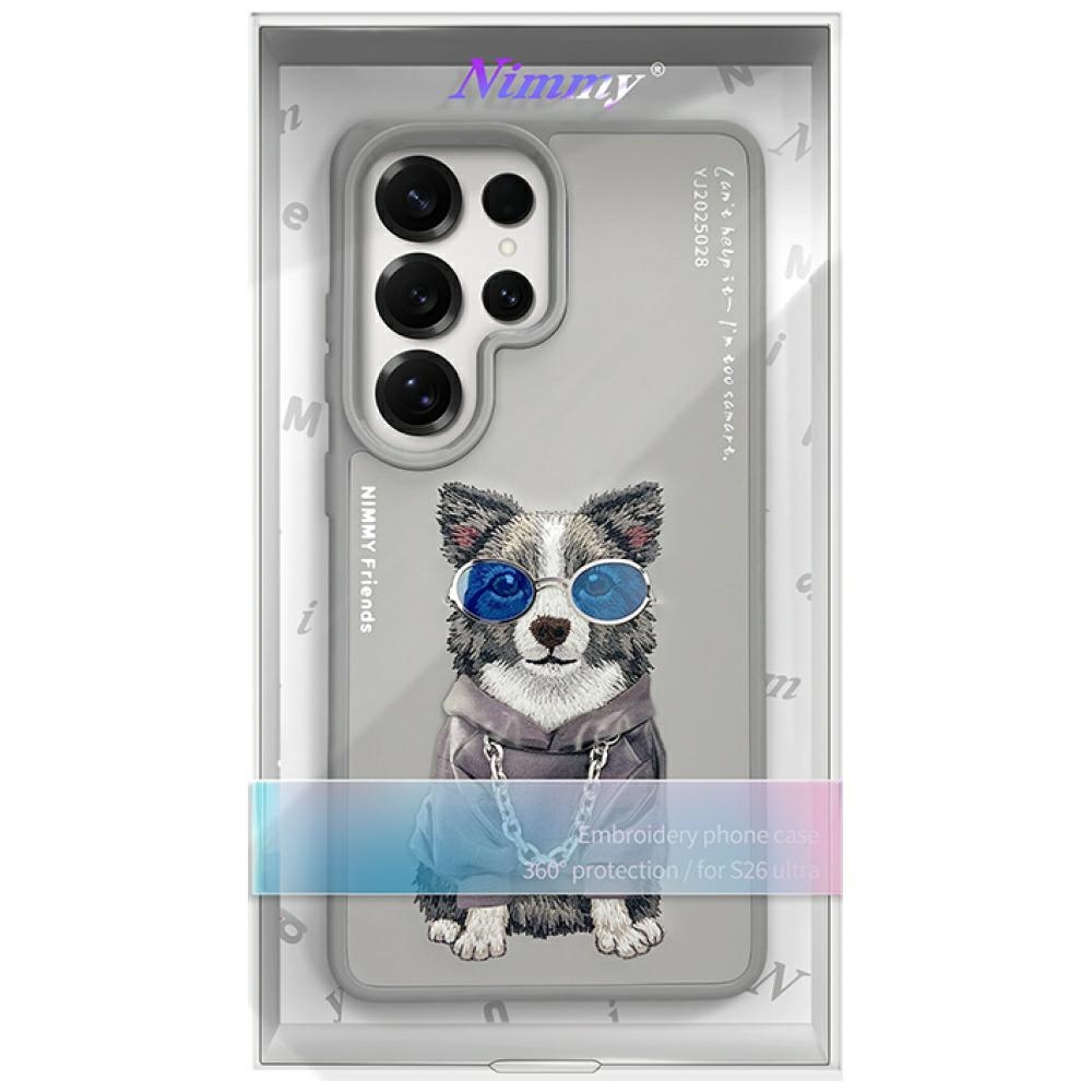iTok webáruház - Hurtel Nimmy Glasses Cool Dog tok Samsung Galaxy S26 Ultra (szürke) 6 Nimmy Glasses Cool Dog Case for Samsung Galaxy S26 Ultra (szürke)