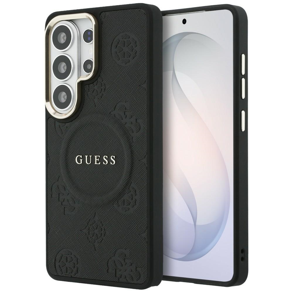 iTok webáruház - Guess Guess Saffiano Peony Embossed Ring MagSafe tok Samsung Galaxy S26 Ultra (fekete) 1 Guess Saffiano Peony Embossed Ring MagSafe Case for Samsung Galaxy S26 Ultra (fekete)