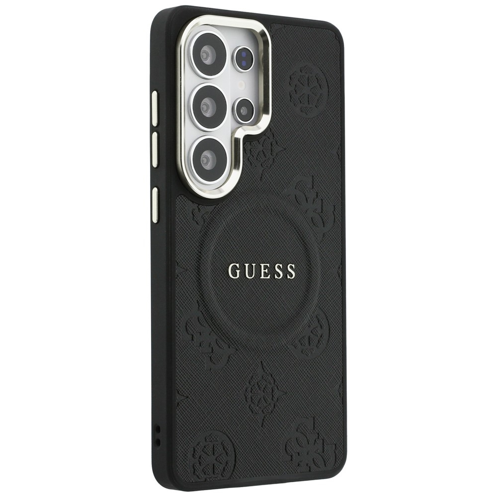iTok webáruház - Guess Guess Saffiano Peony Embossed Ring MagSafe tok Samsung Galaxy S26 Ultra (fekete) 4 Guess Saffiano Peony Embossed Ring MagSafe Case for Samsung Galaxy S26 Ultra (fekete)