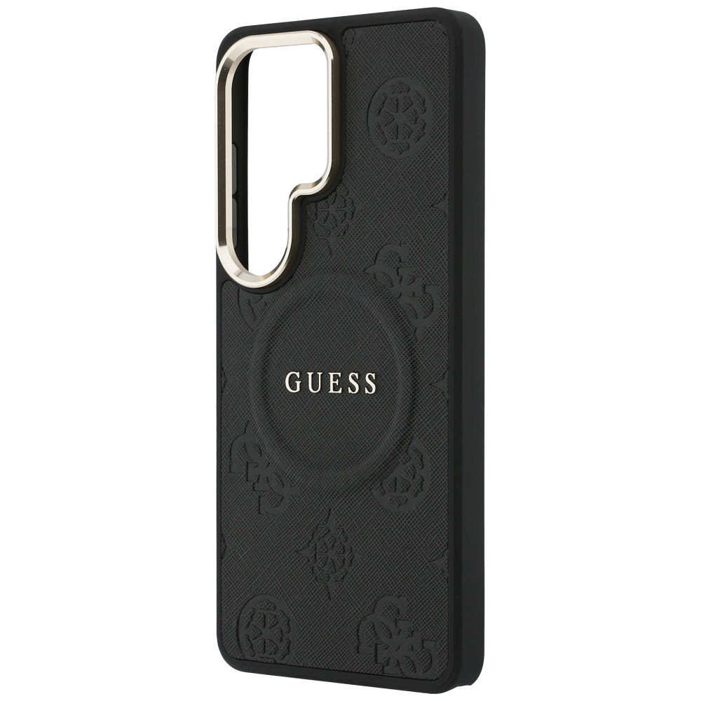 iTok webáruház - Guess Guess Saffiano Peony Embossed Ring MagSafe tok Samsung Galaxy S26 Ultra (fekete) 6 Guess Saffiano Peony Embossed Ring MagSafe Case for Samsung Galaxy S26 Ultra (fekete)