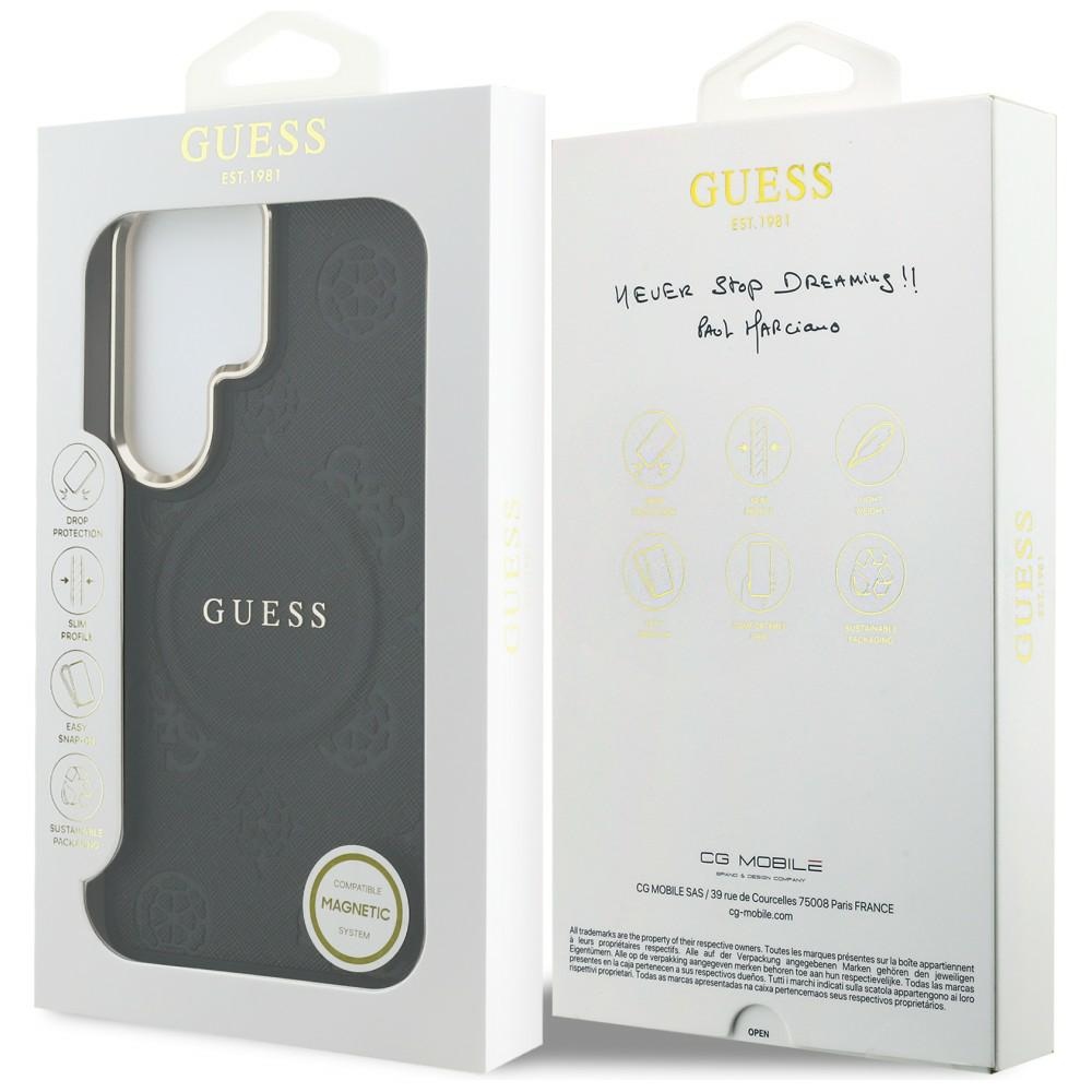 iTok webáruház - Guess Guess Saffiano Peony Embossed Ring MagSafe tok Samsung Galaxy S26 Ultra (fekete) 8 Guess Saffiano Peony Embossed Ring MagSafe Case for Samsung Galaxy S26 Ultra (fekete)