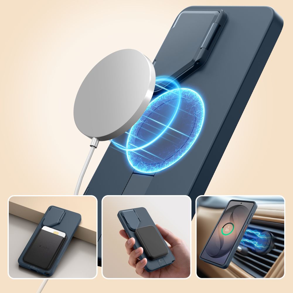 iTok webáruház - Tech-Protect Tech-Protect Kevlar Aura MagSafe tok Samsung Galaxy S26 Ultra készülékhez (sötétkék) 3 Tech-Protect Kevlar Aura MagSafe Case for Samsung Galaxy S26 Ultra (sötétkék)