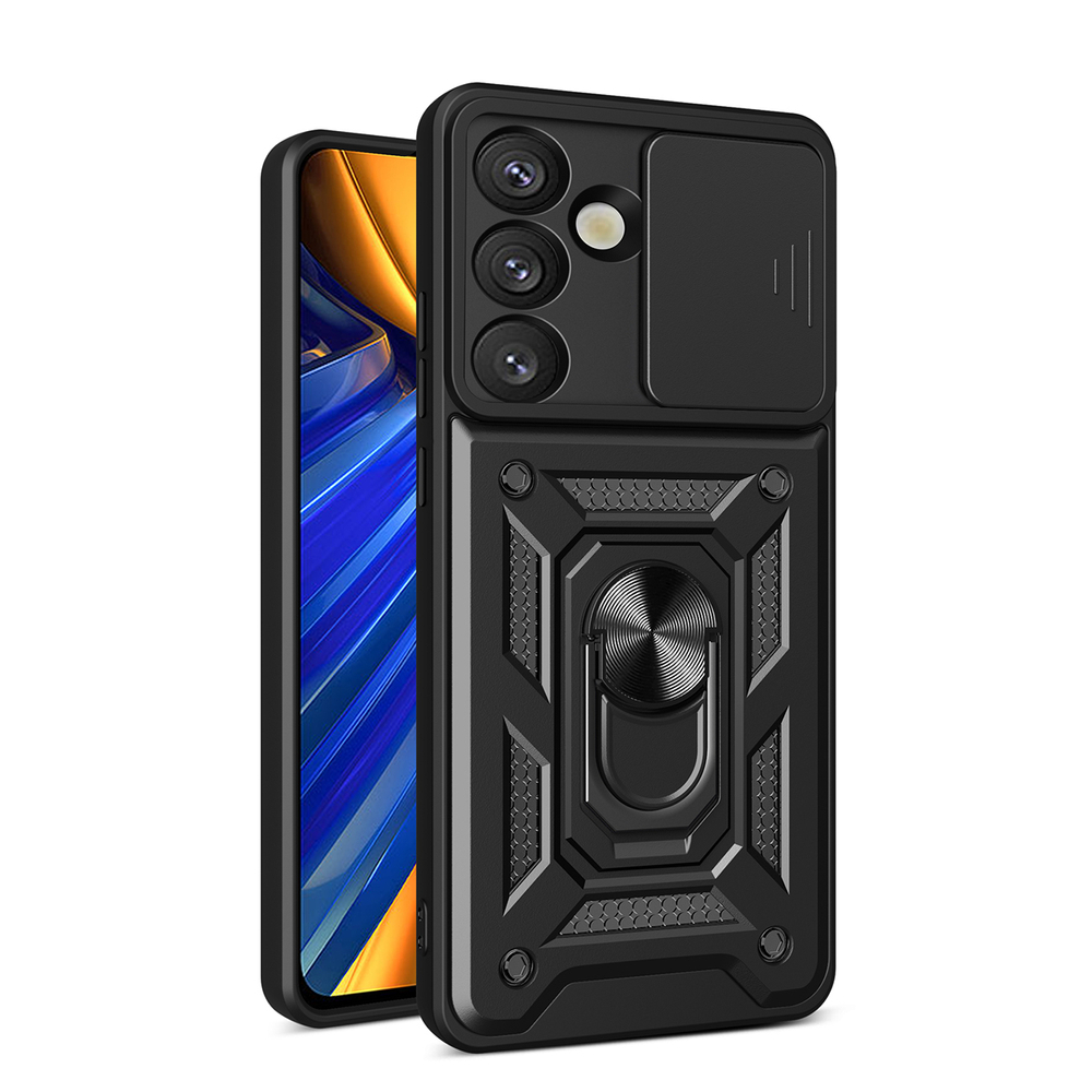 iTok webáruház - Hurtel Hybrid Armor Camshield Case for Sasung Galaxy S26 (fekete) 1 Hybrid Armor Camshield Case for Sasung Galaxy S26 (fekete)