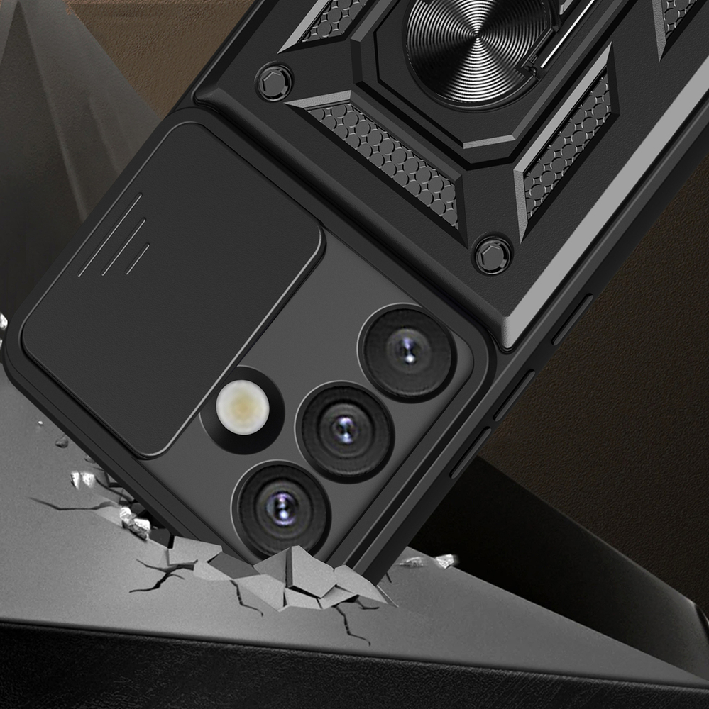 iTok webáruház - Hurtel Hybrid Armor Camshield Case for Sasung Galaxy S26 (fekete) 2 Hybrid Armor Camshield Case for Sasung Galaxy S26 (fekete)