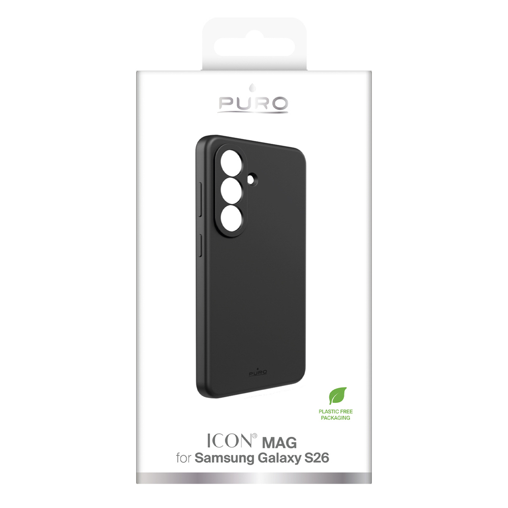 iTok webáruház - Puro Puro ICON szilikon tok Samsung Galaxy S26 készülékhez (fekete) 2 Puro ICON Silicone Case for Samsung Galaxy S26 (fekete)
