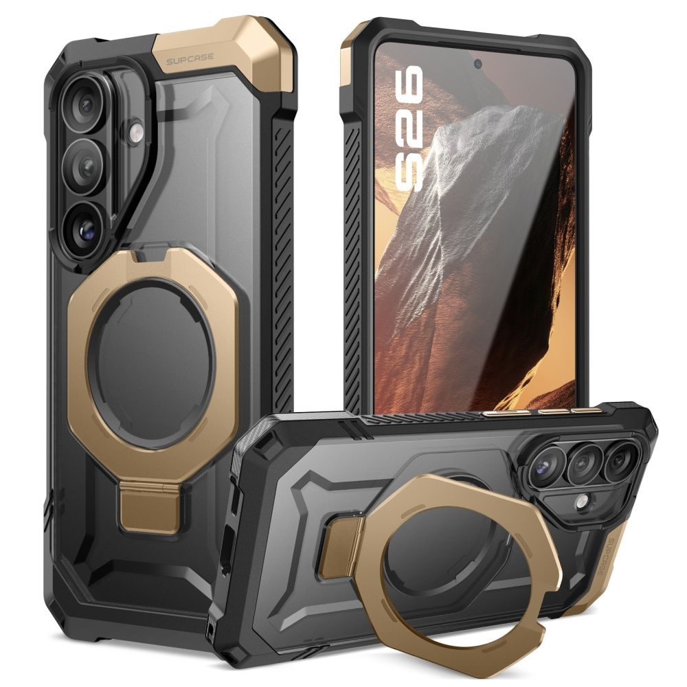 iTok webáruház - Supcase Supcase UB Grip Mag MagSafe tok Samsung Galaxy S26 készülékhez (fekete és barna) 1 Supcase UB Grip Mag MagSafe Case for Samsung Galaxy S26 (fekete és barna)