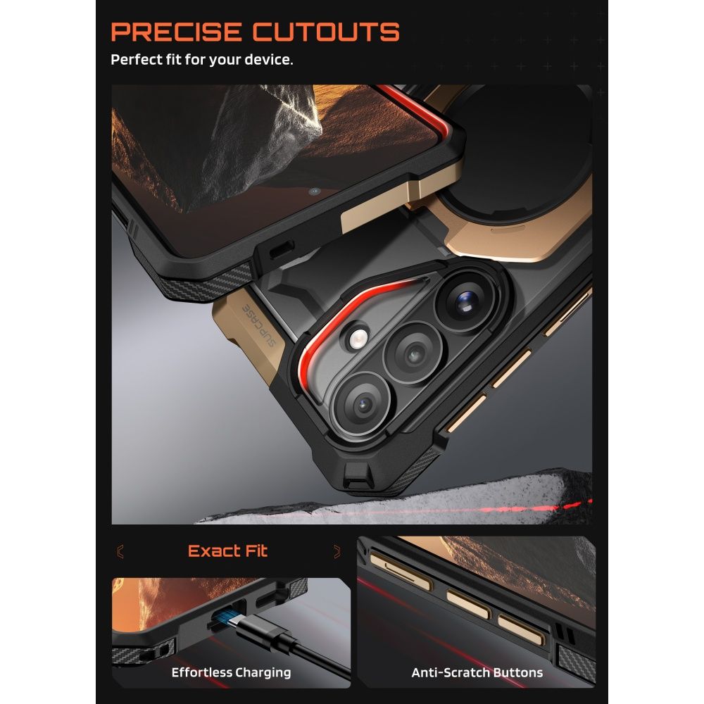 iTok webáruház - Supcase Supcase UB Grip Mag MagSafe tok Samsung Galaxy S26 készülékhez (fekete és barna) 7 Supcase UB Grip Mag MagSafe Case for Samsung Galaxy S26 (fekete és barna)