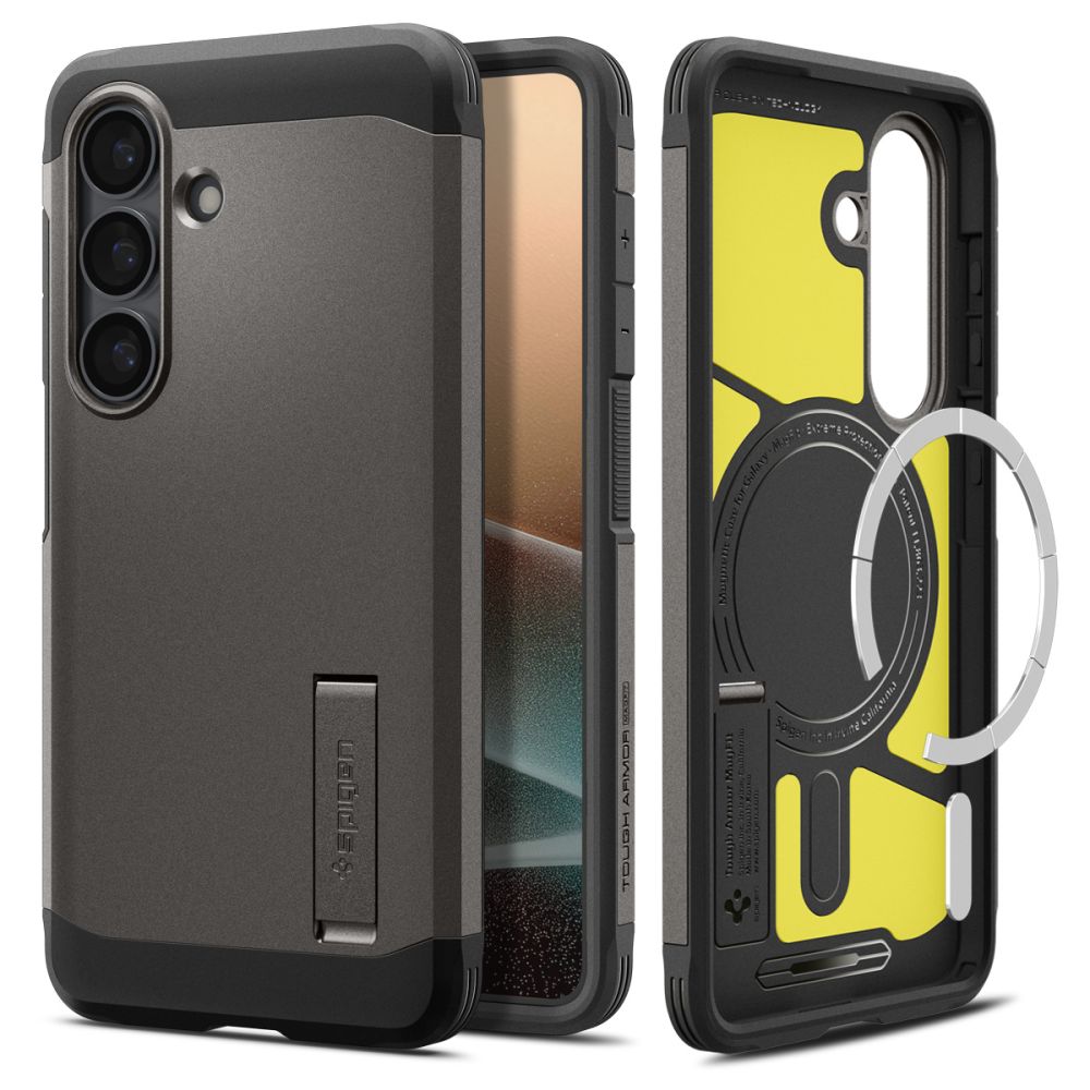 iTok webáruház - Spigen Spigen Tough Armor Mag MagSafe tok Samsung Galaxy S26 készülékhez (szürke) 2 Spigen Tough Armor Mag MagSafe Case for Samsung Galaxy S26 (szürke)