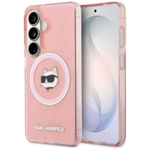 Karl Lagerfeld IML Repeated Choupette MagSafe tok Samsung Galaxy S26-hoz (rózsaszín)