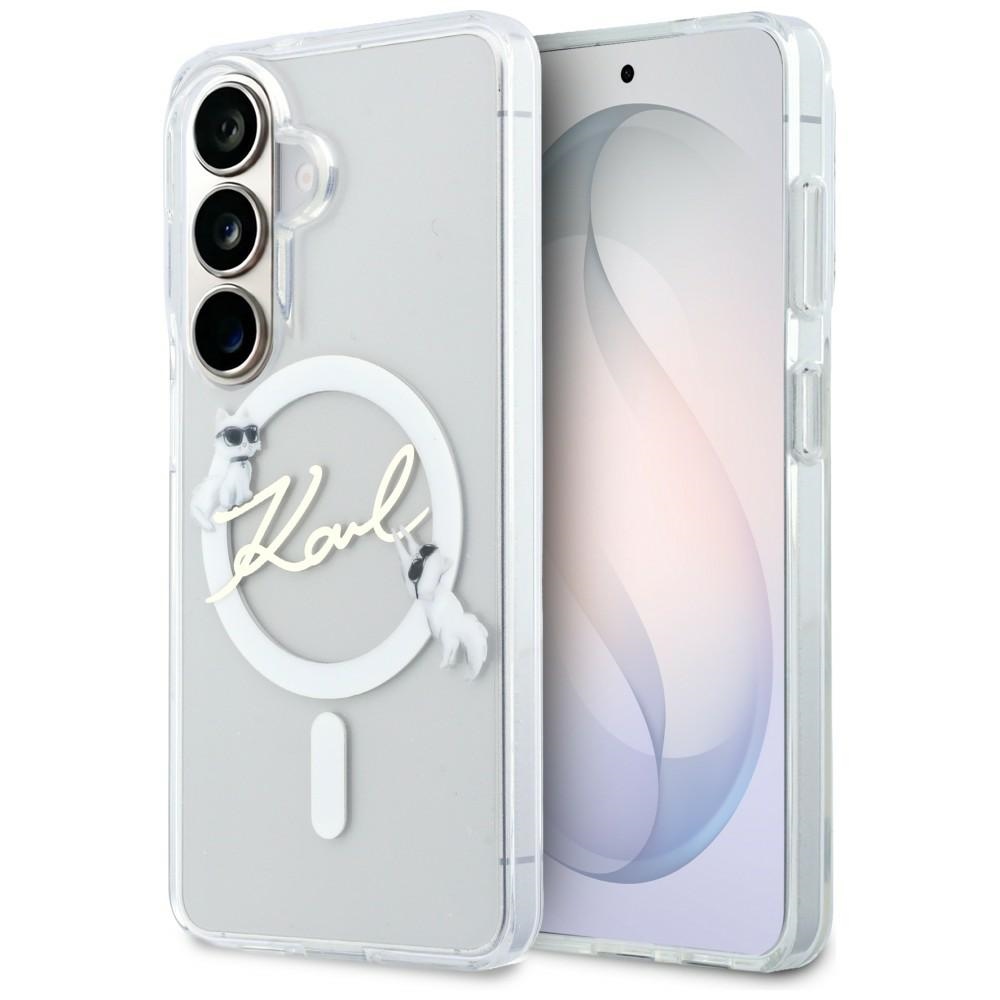 iTok webáruház - Karl Lagerfeld Karl Lagerfeld IML KC Script MagSafe tok Samsung Galaxy S26 készülékhez (átlátszó) 1 Karl Lagerfeld IML KC Script MagSafe Case for Samsung Galaxy S26 (átlátszó)
