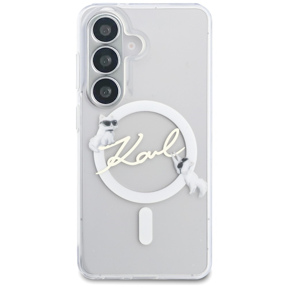 iTok webáruház - Karl Lagerfeld Karl Lagerfeld IML KC Script MagSafe tok Samsung Galaxy S26 készülékhez (átlátszó) 3 Karl Lagerfeld IML KC Script MagSafe Case for Samsung Galaxy S26 (átlátszó)