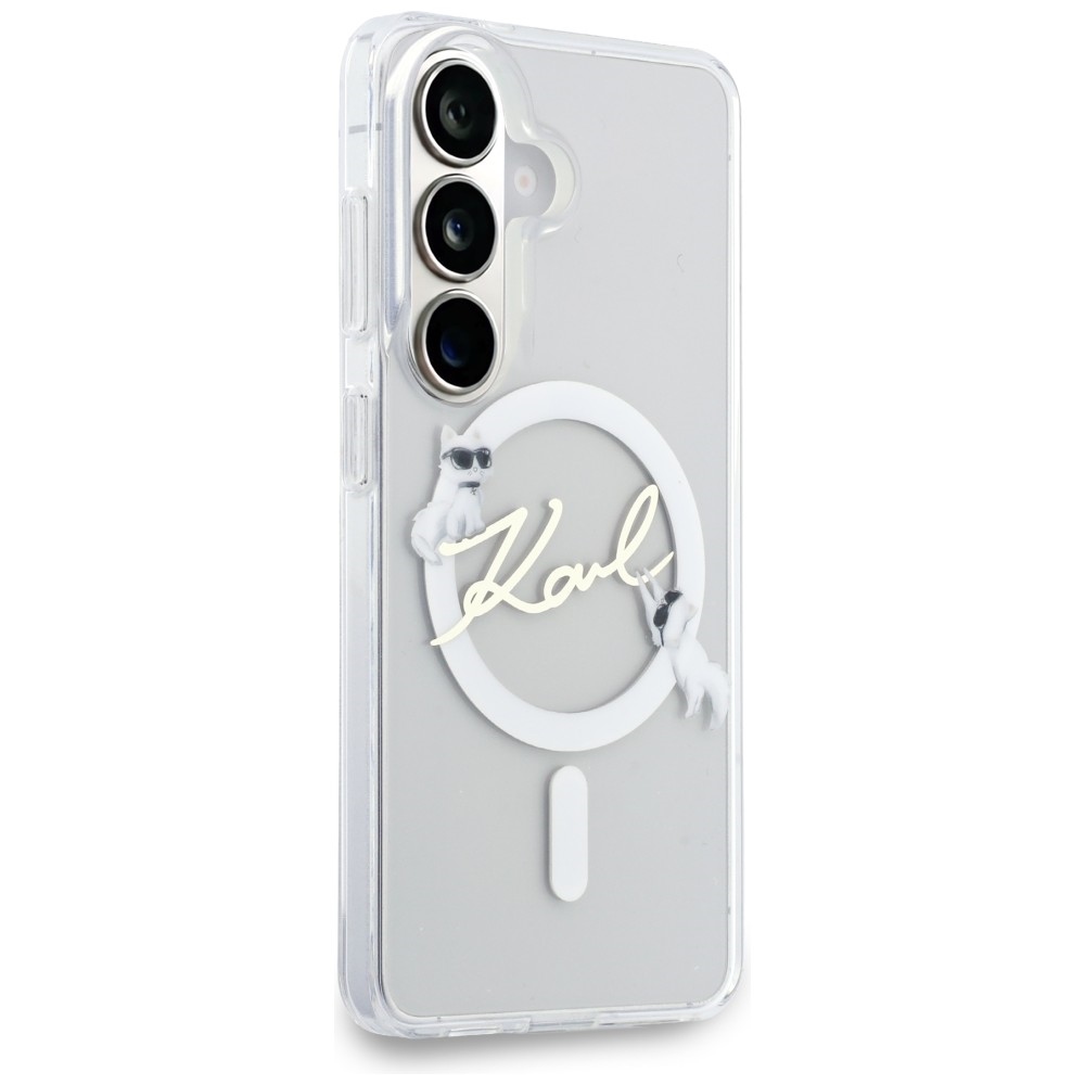 iTok webáruház - Karl Lagerfeld Karl Lagerfeld IML KC Script MagSafe tok Samsung Galaxy S26 készülékhez (átlátszó) 4 Karl Lagerfeld IML KC Script MagSafe Case for Samsung Galaxy S26 (átlátszó)