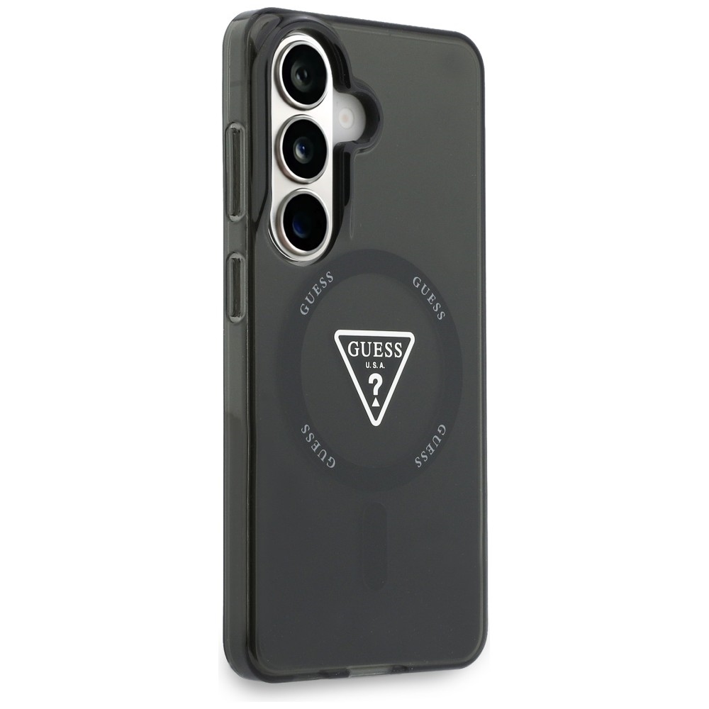 iTok webáruház - Guess Guess IML Gradient Triangle MagSafe tok Samsung Galaxy S26 (fekete) 4 Guess IML Gradient Triangle MagSafe Case for Samsung Galaxy S26 (fekete)