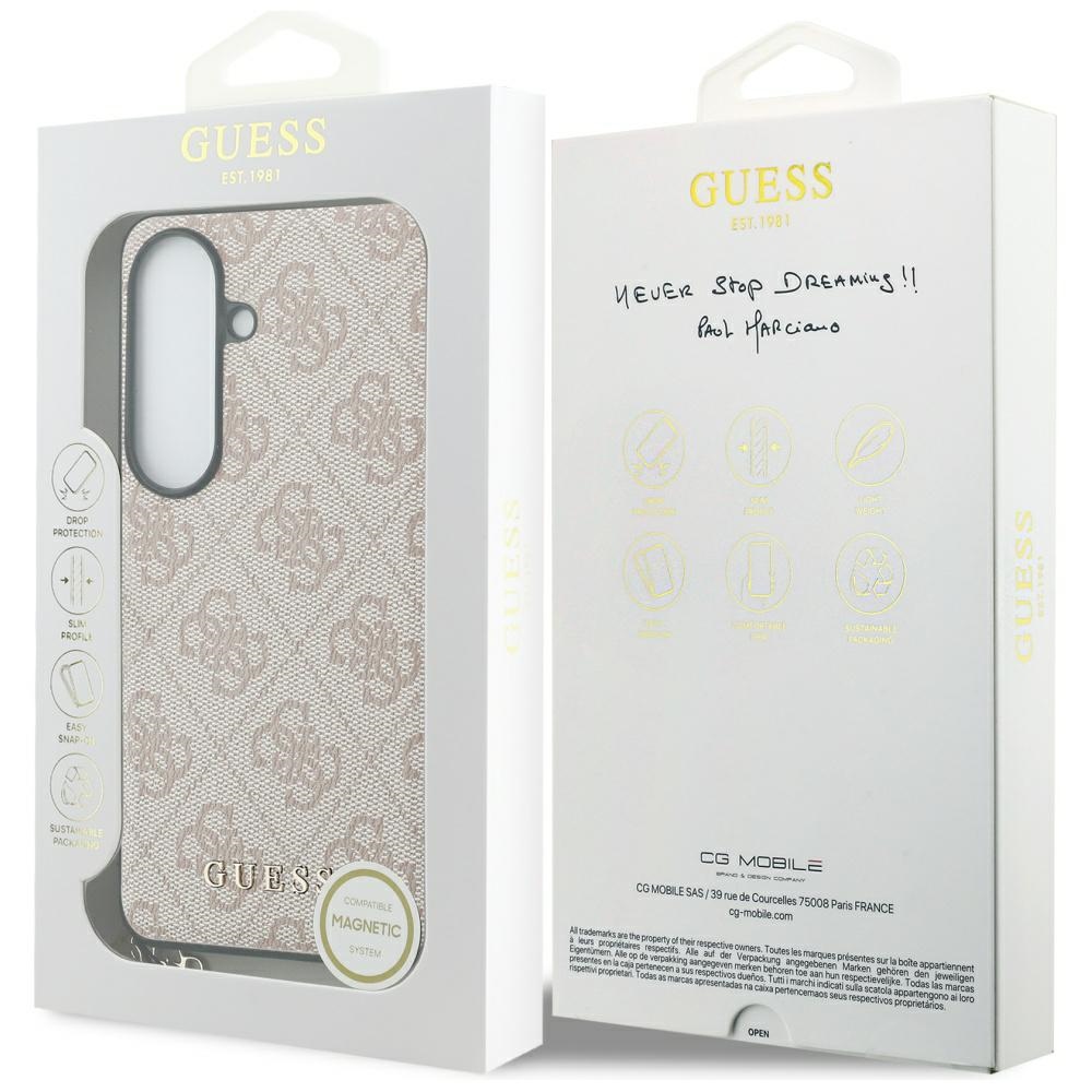 iTok webáruház - Guess Guess 4G Classic Logo Charm MagSafe tok Samsung Galaxy S26 készülékhez (rózsaszín) 7 Guess 4G Classic Logo Charm MagSafe Case for Samsung Galaxy S26 (rózsaszín)
