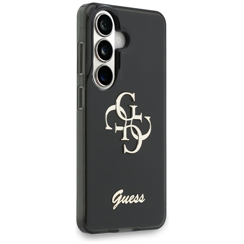 iTok webáruház - Guess Guess IML Big Metal 4G Script tok Samsung Galaxy S26 készülékhez (fekete) 4 Guess IML Big Metal 4G Script case for Samsung Galaxy S26 (fekete)