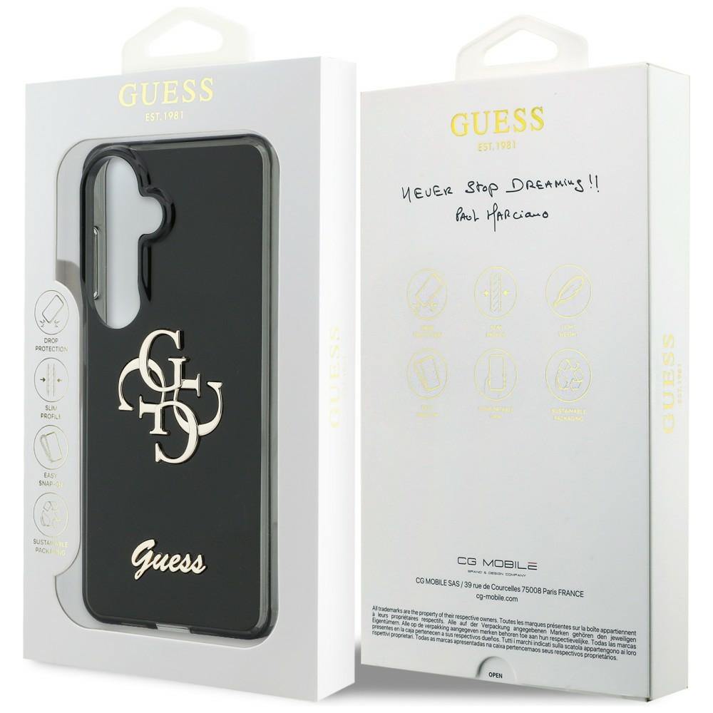 iTok webáruház - Guess Guess IML Big Metal 4G Script tok Samsung Galaxy S26 készülékhez (fekete) 8 Guess IML Big Metal 4G Script case for Samsung Galaxy S26 (fekete)