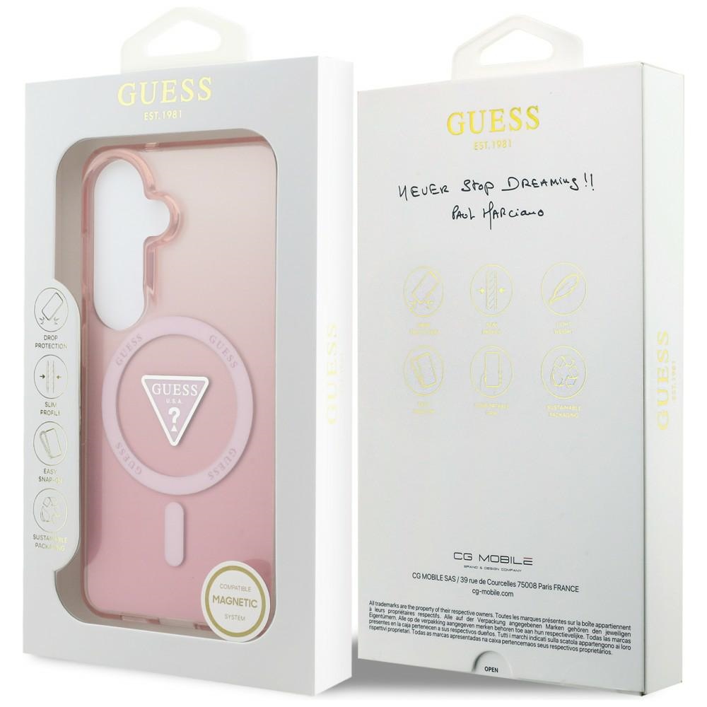 iTok webáruház - Guess Guess IML Gradient Triangle MagSafe tok Samsung Galaxy S26 (rózsaszín) 8 Guess IML Gradient Triangle MagSafe Case for Samsung Galaxy S26 (rózsaszín)