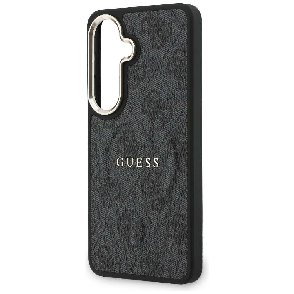 iTok webáruház - Guess Guess 4G Embossed Ring MagSafe tok Samsung Galaxy S26-hoz (fekete) 6 Guess 4G Embossed Ring MagSafe case for Samsung Galaxy S26 (fekete)