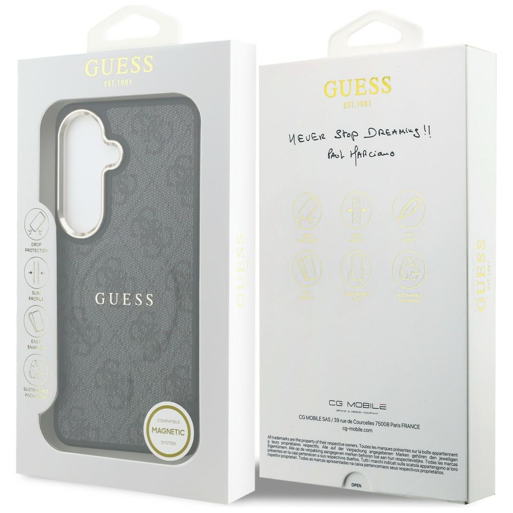 iTok webáruház - Guess Guess 4G Embossed Ring MagSafe tok Samsung Galaxy S26-hoz (fekete) 8 Guess 4G Embossed Ring MagSafe case for Samsung Galaxy S26 (fekete)