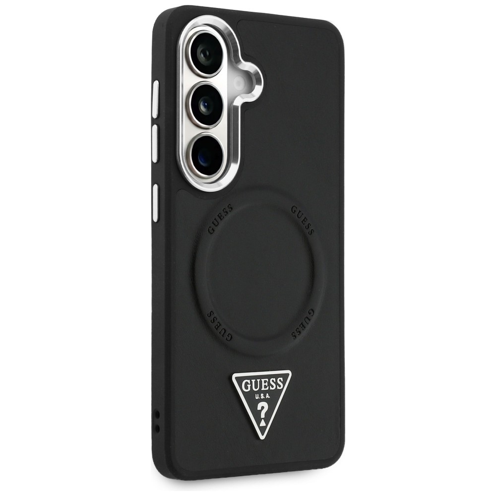 iTok webáruház - Guess Guess Embossed Ring Triangle Logo MagSafe tok Samsung Galaxy S26 tok (fekete) 4 Guess Embossed Ring Triangle Logo MagSafe case for Samsung Galaxy S26 (fekete)