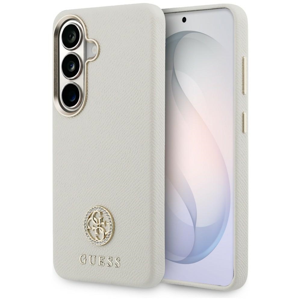 iTok webáruház - Guess Guess 4G Rhinestone Round Logo MagSafe tok Samsung Galaxy S26 készülékhez (bézs) 1 Guess Rhinestone Round Logo MagSafe Case for Samsung Galaxy S26 (bézs)