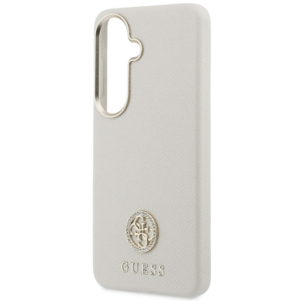 iTok webáruház - Guess Guess 4G Rhinestone Round Logo MagSafe tok Samsung Galaxy S26 készülékhez (bézs) 6 Guess Rhinestone Round Logo MagSafe Case for Samsung Galaxy S26 (bézs)