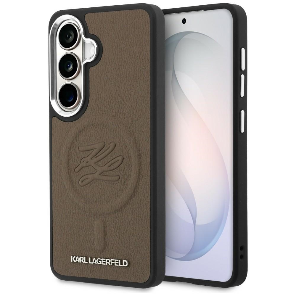 iTok webáruház - Karl Lagerfeld Karl Lagerfeld Embossed Ring Initials MagSafe tok Samsung Galaxy S26-hoz (barna) 1 Karl Lagerfeld Embossed Ring Initials MagSafe Case for Samsung Galaxy S26 (barna)