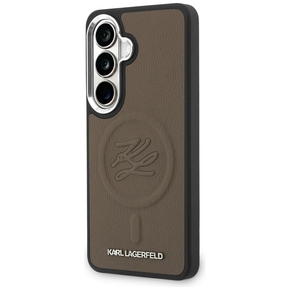 iTok webáruház - Karl Lagerfeld Karl Lagerfeld Embossed Ring Initials MagSafe tok Samsung Galaxy S26-hoz (barna) 2 Karl Lagerfeld Embossed Ring Initials MagSafe Case for Samsung Galaxy S26 (barna)